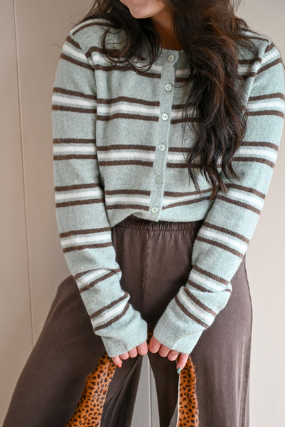 Marine Street Cozy Cardigan - Aqua Cloud