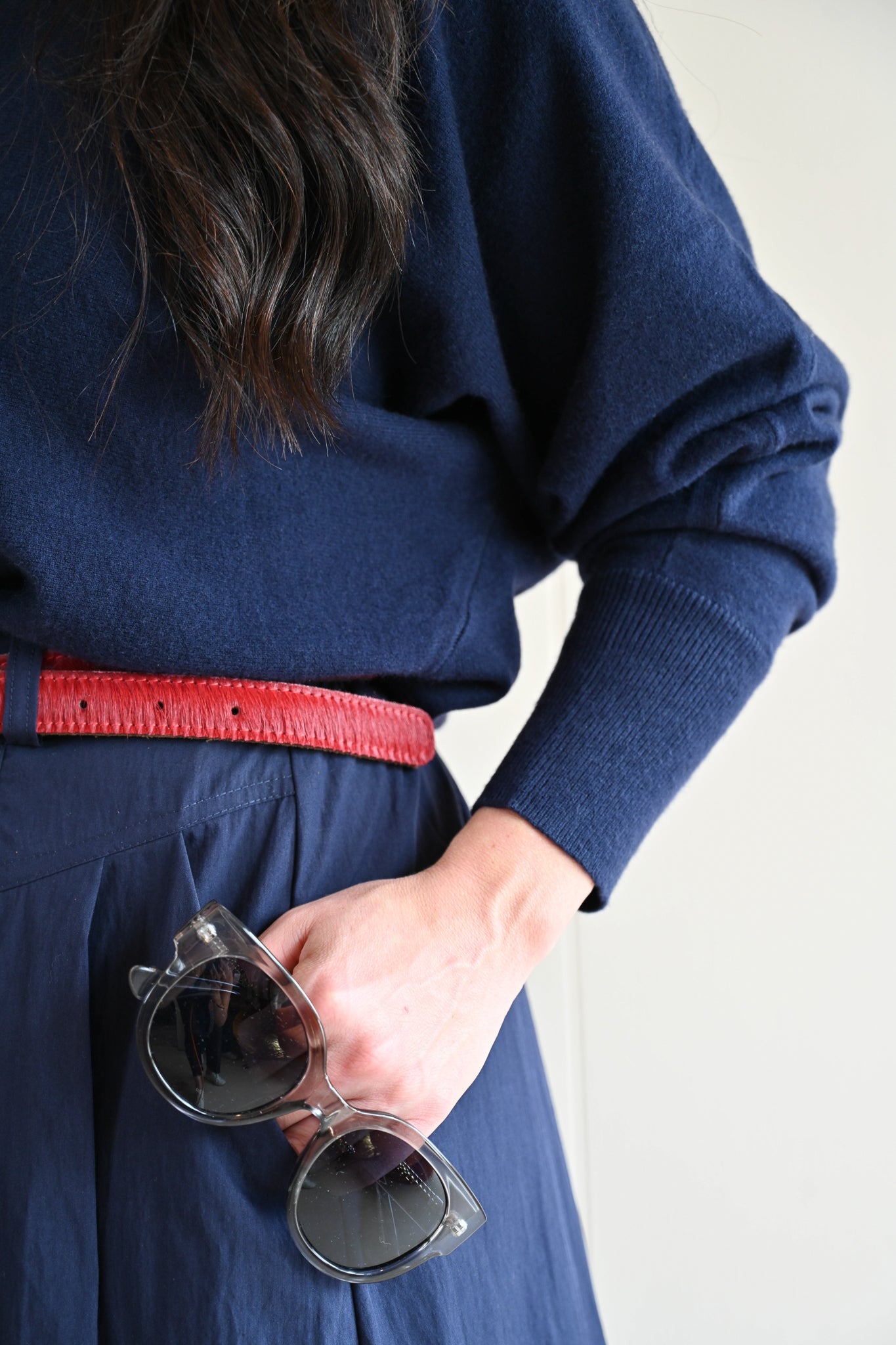 Ruth Court Collared Sweater - Midnight Ocean
