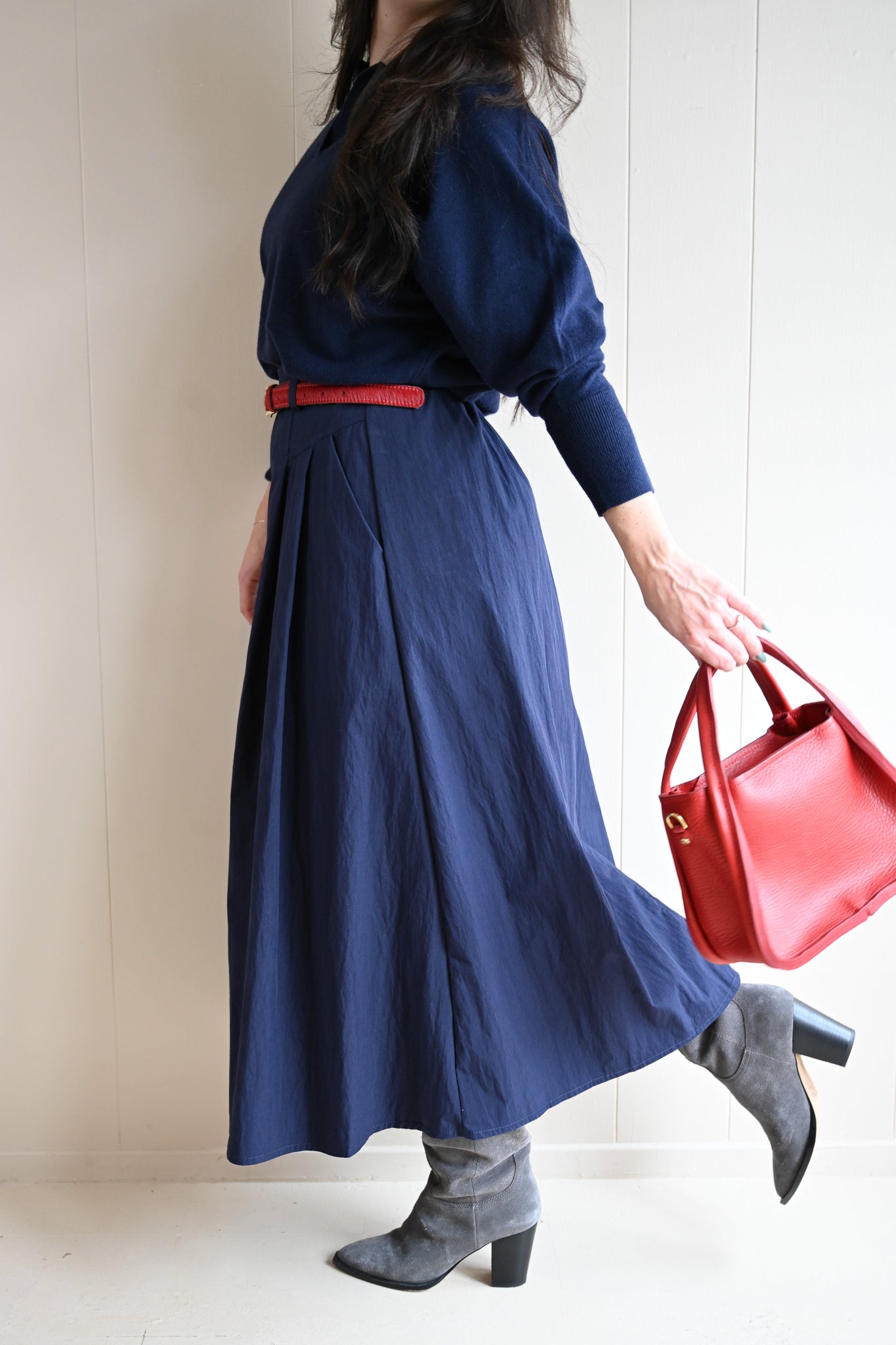 Ruth Court Collared Sweater - Midnight Ocean