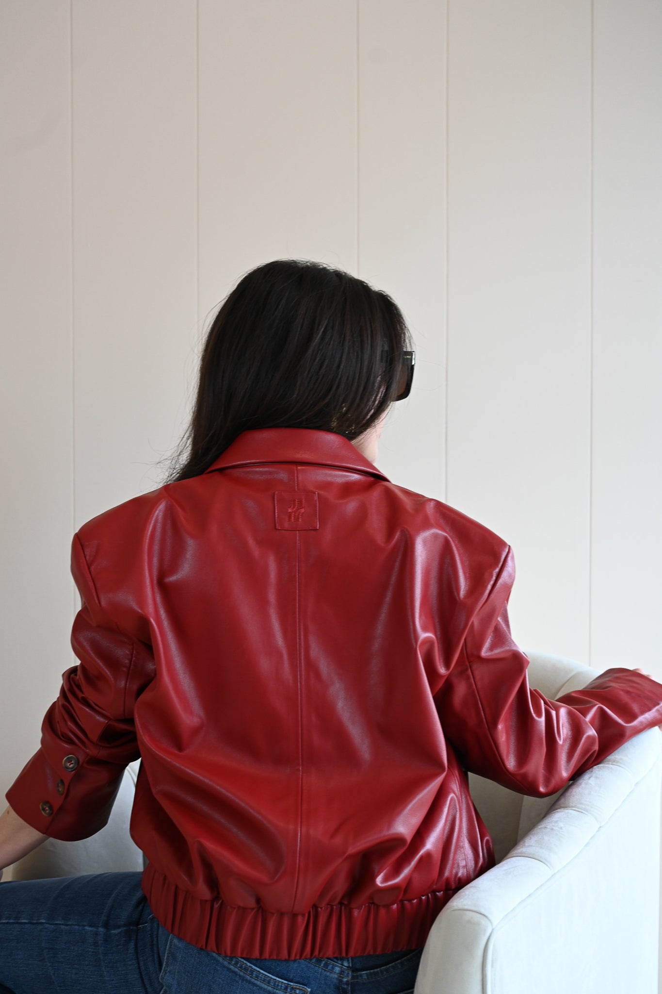 Acropolis Street Vegan Leather Bomber Jacket