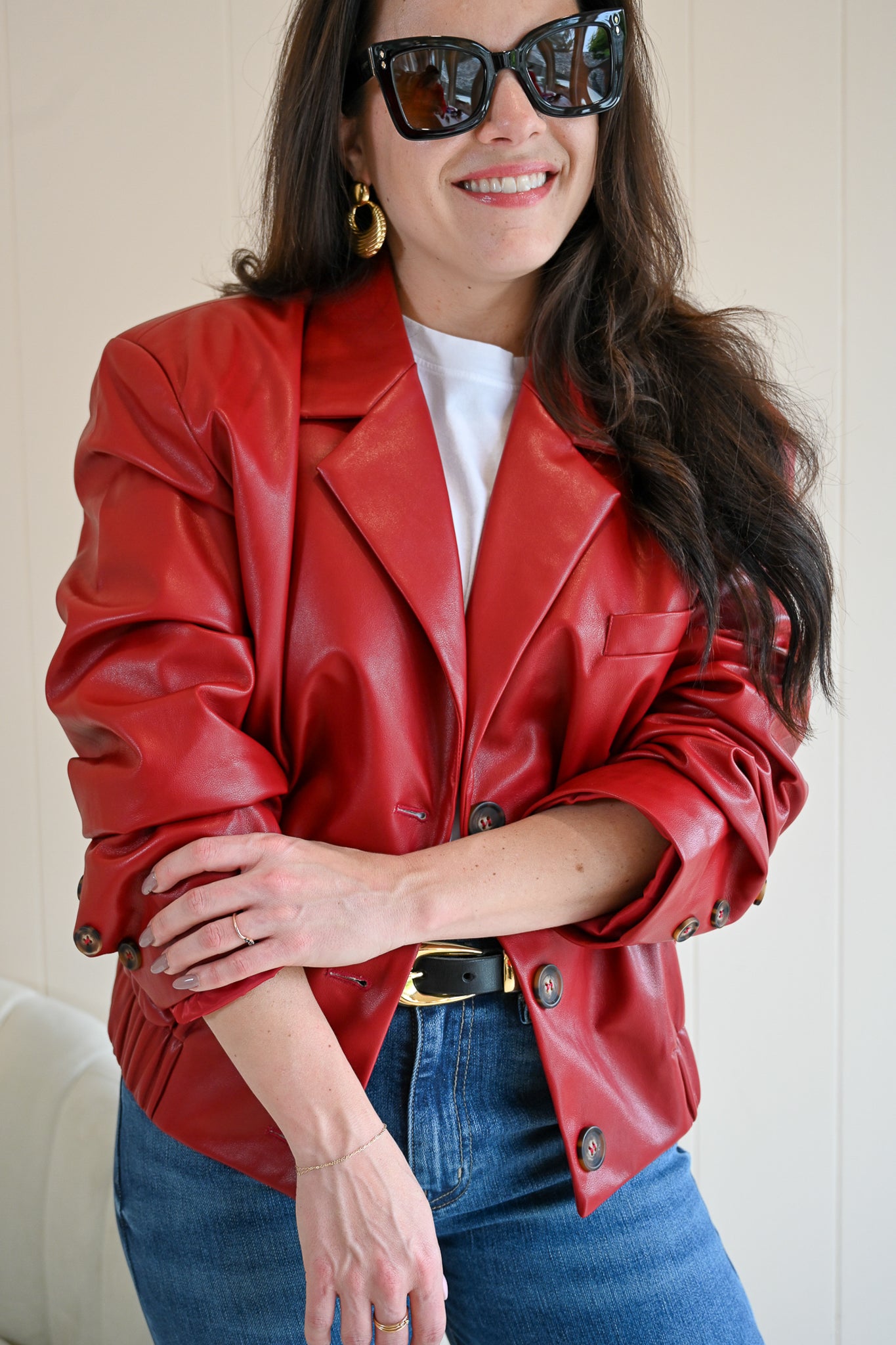 Acropolis Street Vegan Leather Bomber Jacket