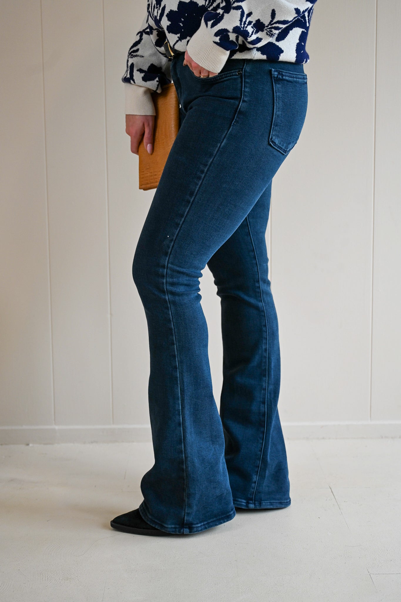 Morse Baby Flare Blue Black Jeans