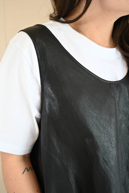 Briggs Street Vegan Leather A-Line Dress