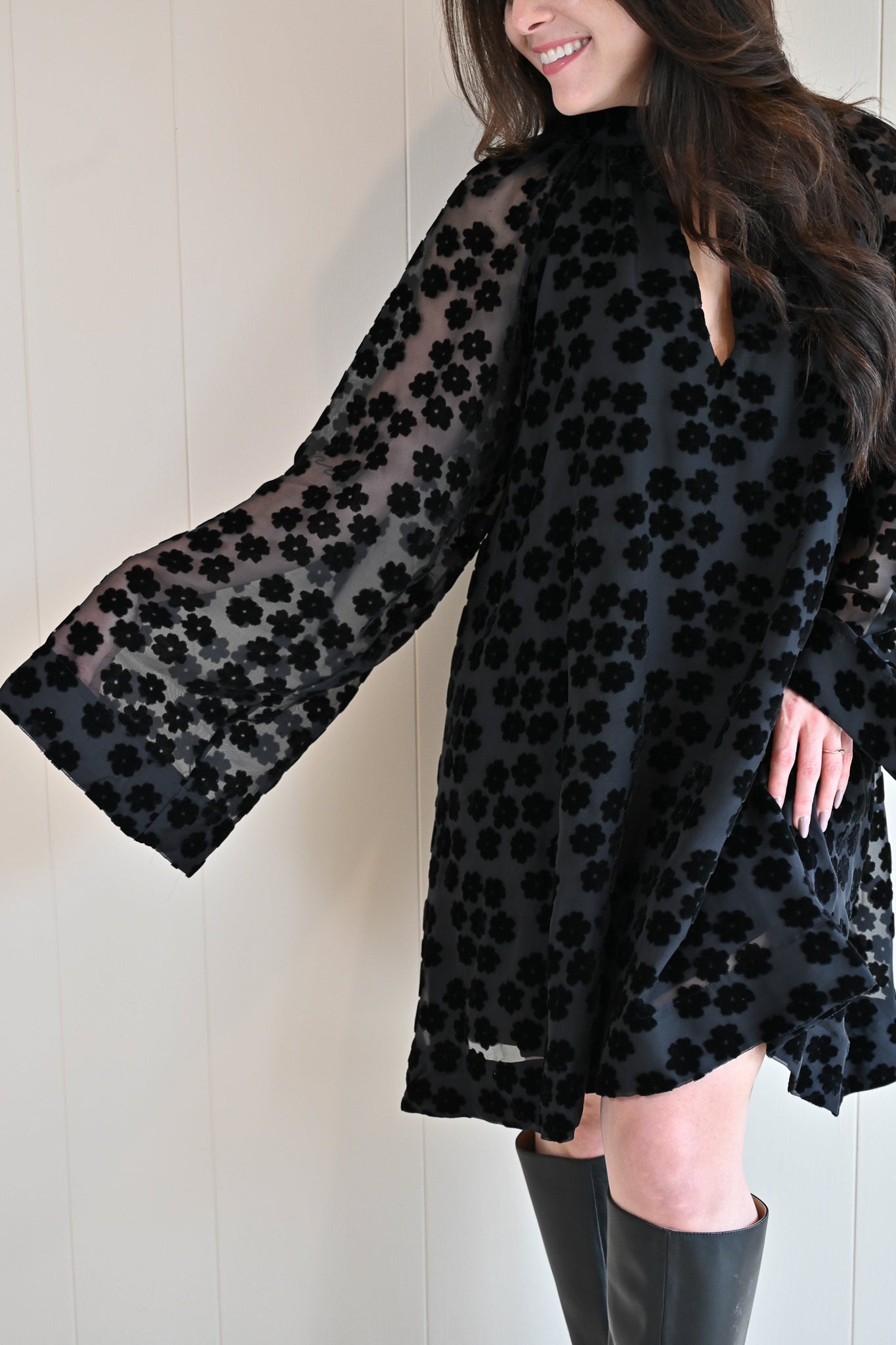 Buena Vista Velvet Floral Dress