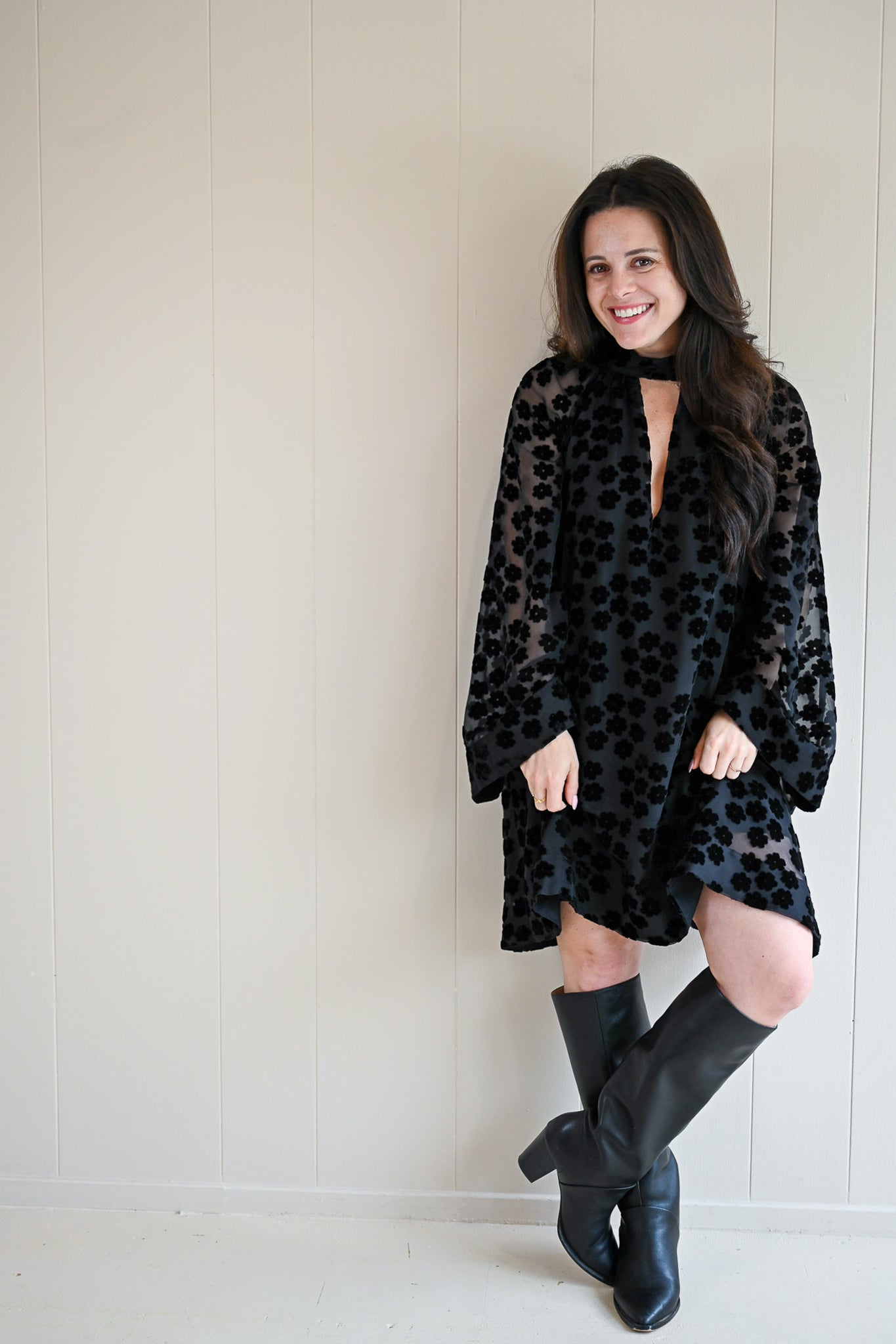 Buena Vista Velvet Floral Dress