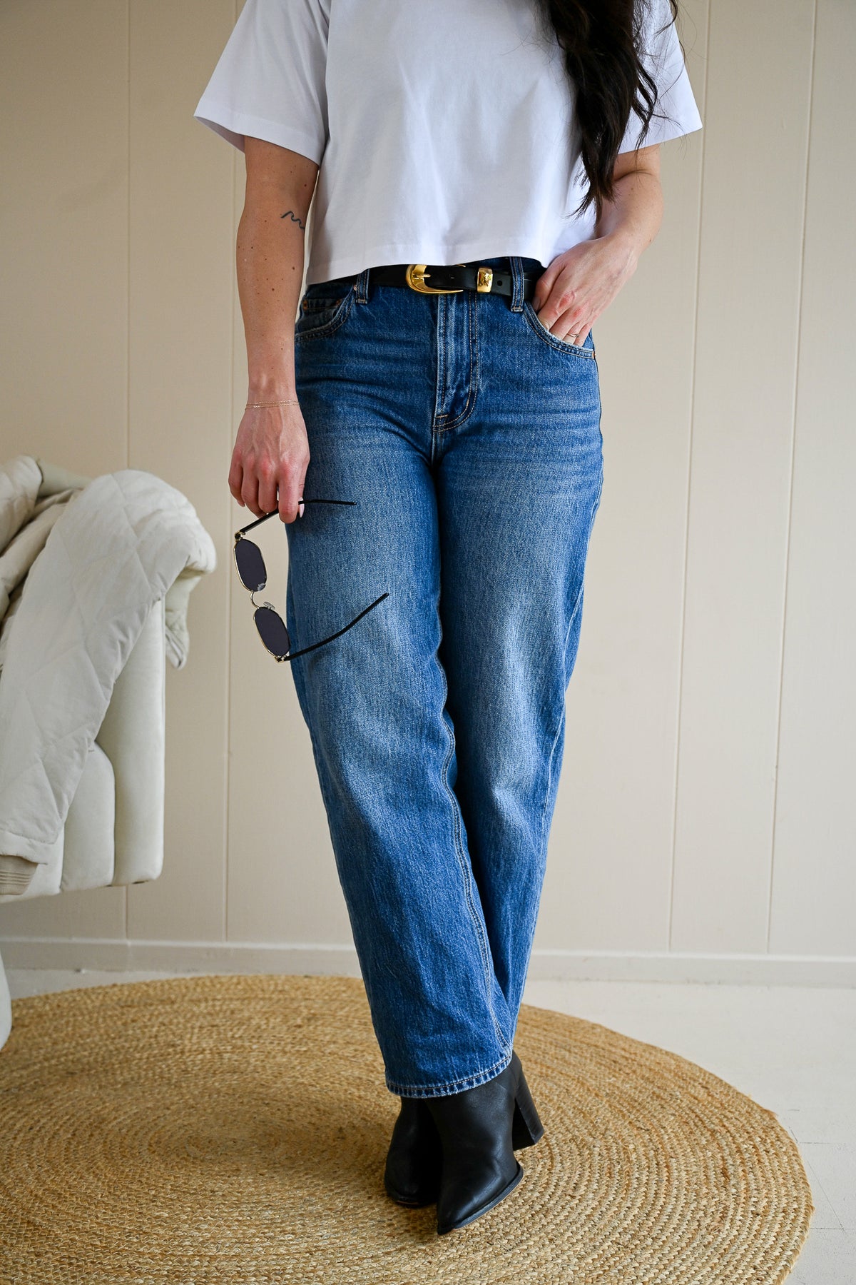 Pine Garden Medium Wash Ankle Jeans