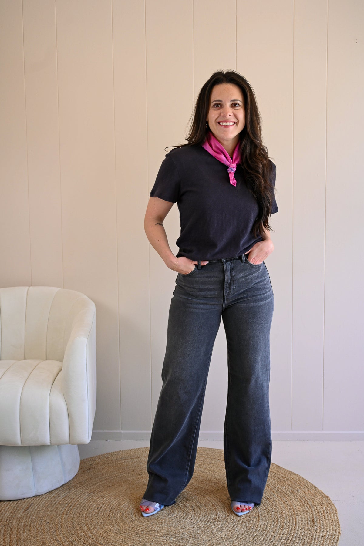 Day Circle Dark Gray Straight Leg Jeans