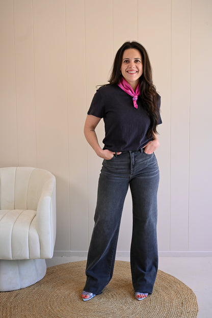 Day Circle Dark Gray Straight Leg Jeans