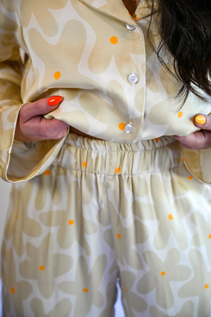 Abstract Daisy Long Pajama Set by NEENDI