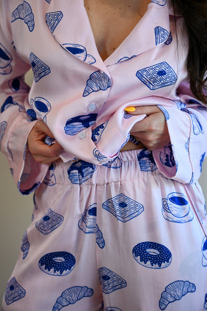 Breakfast Long Pajama Set by NEENDI