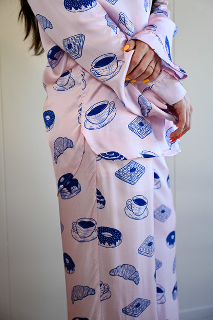 Breakfast Long Pajama Set by NEENDI