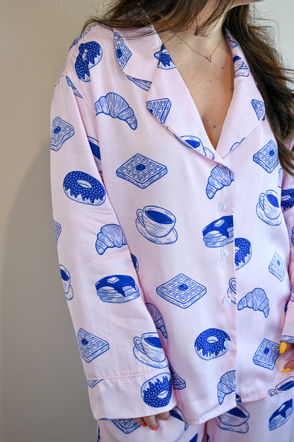 Breakfast Long Pajama Set by NEENDI