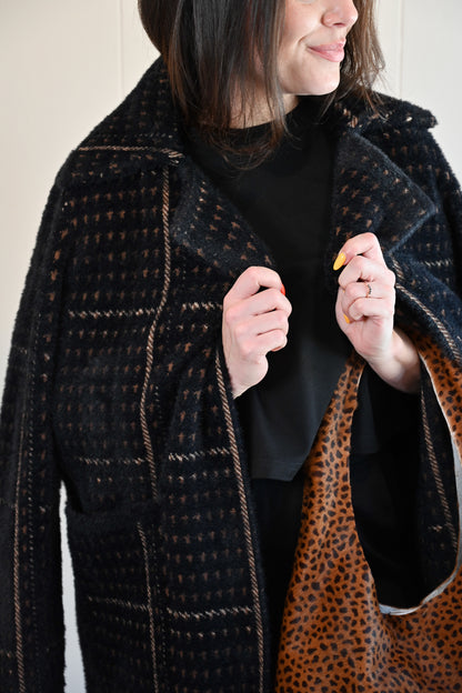 David Avenue Hounds Tooth Coat
