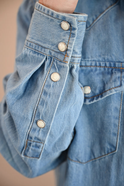 Cypress Denim Shirt Medium Wash by VNTNA