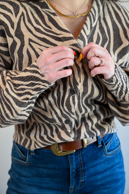 Lighthouse Avenue Zebra Cardigan