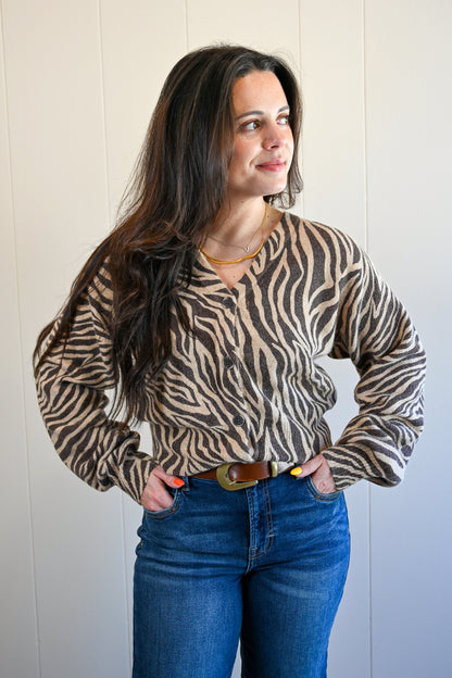 Lighthouse Avenue Zebra Cardigan