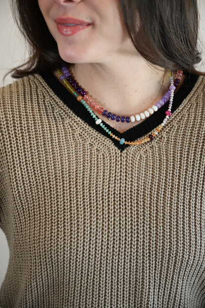 Hillside Avenue Contrast Trim Knit Sweater