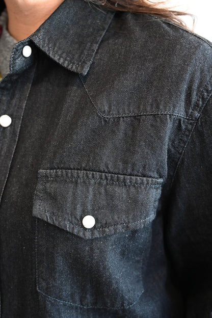 Cypress Denim Shirt Vintage Coal by VNTNA