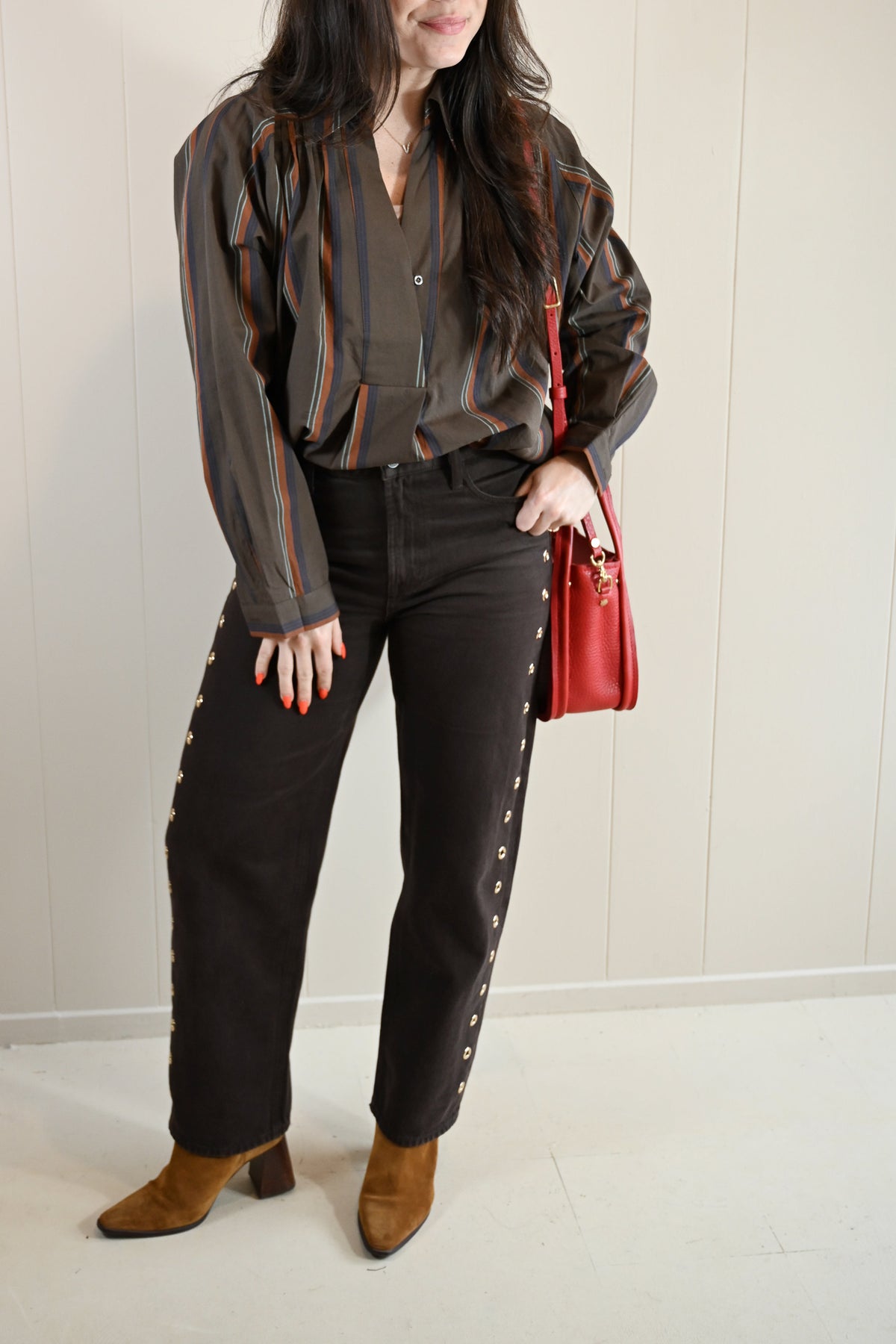 Park Place Collar Stripe Blouse