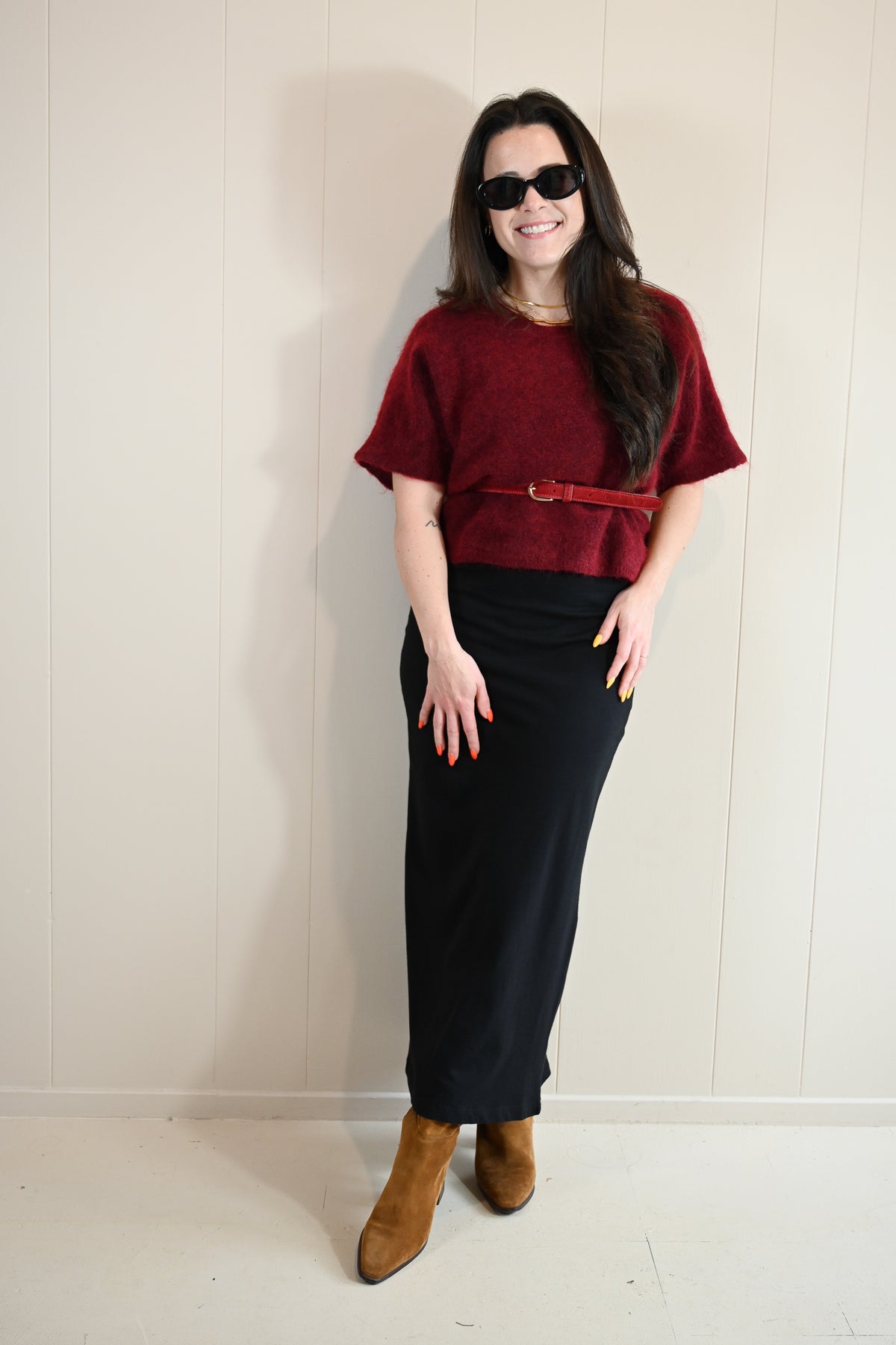 Evergreen Road Short Sleeve Sweater