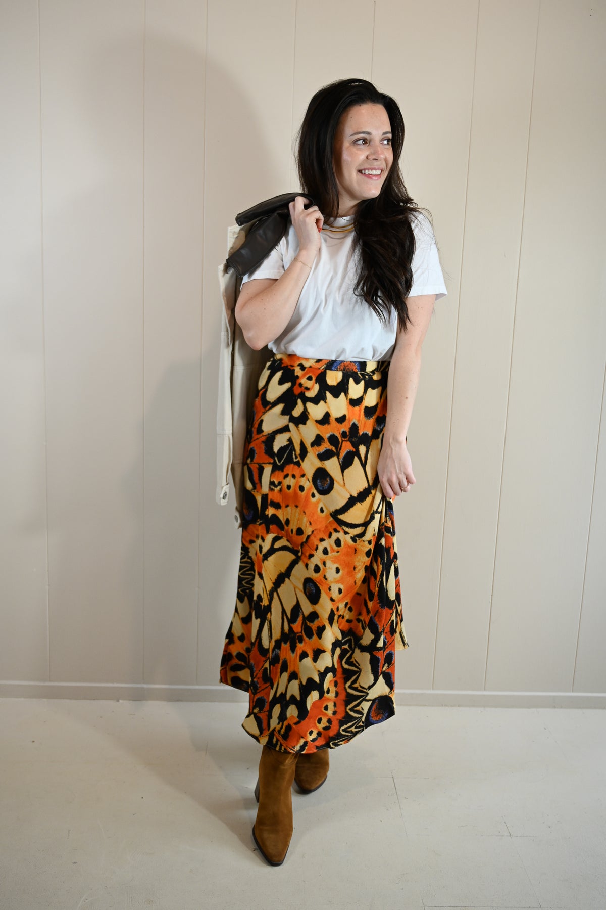 Monarch Lane Butterfly Midi Skirt