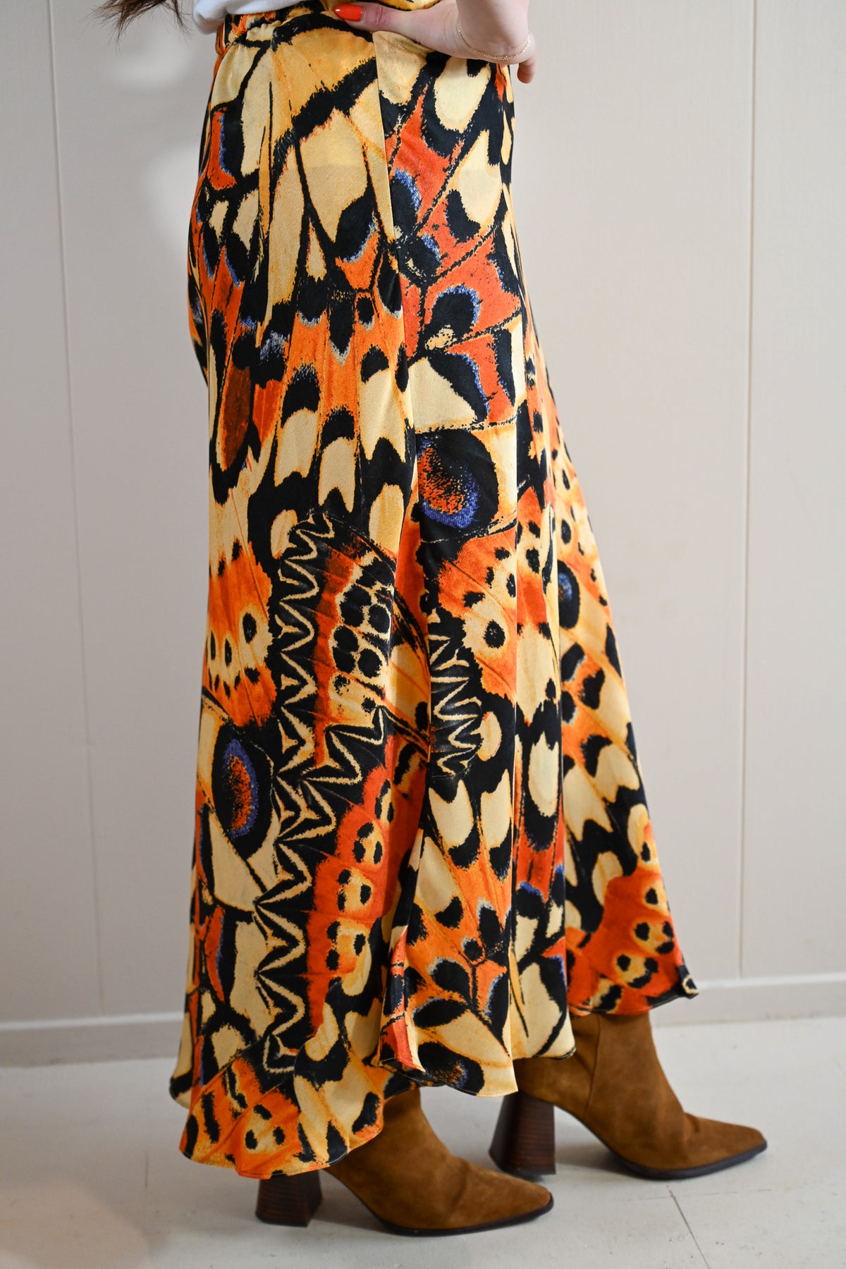Monarch Lane Butterfly Midi Skirt