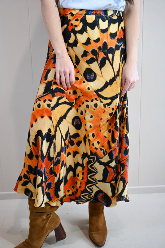 Monarch Lane Butterfly Midi Skirt