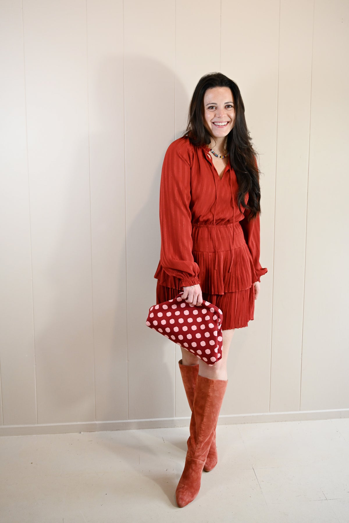 Country Club Gate Pleated Mini Dress