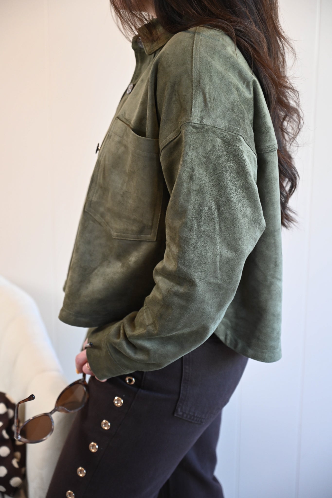 Olmsted Avenue Cropped Suede Jacket