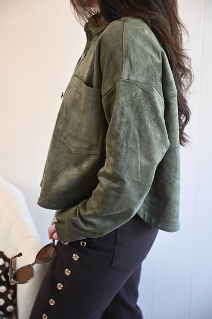 Olmsted Avenue Cropped Suede Jacket