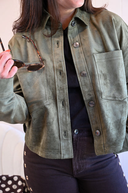 Olmsted Avenue Cropped Suede Jacket
