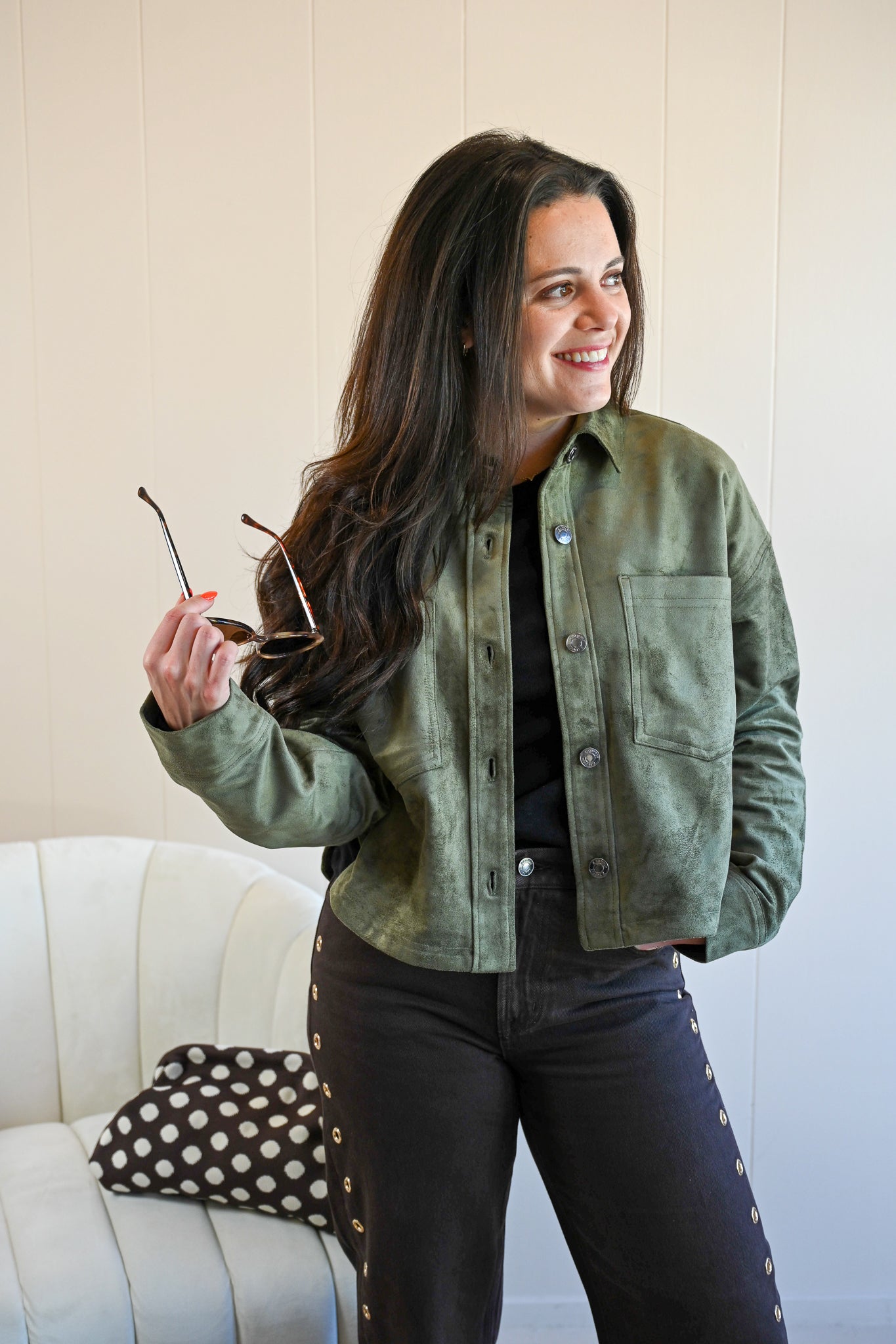 Olmsted Avenue Cropped Suede Jacket