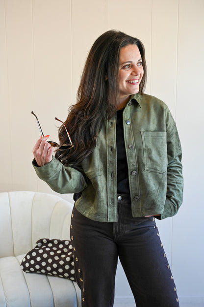 Olmsted Avenue Cropped Suede Jacket