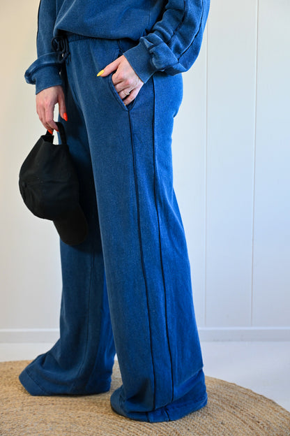 Clyte Street Denim Stripe Track Pant