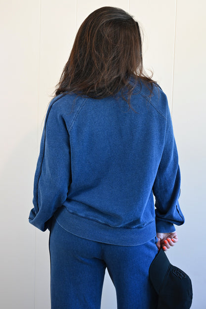 Clyte Street Denim Stripe Sweatshirt