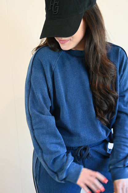 Clyte Street Denim Stripe Sweatshirt