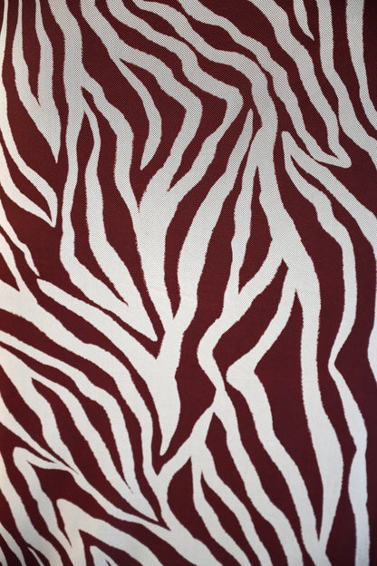 Laine Street Zebra Mesh Midi Dress