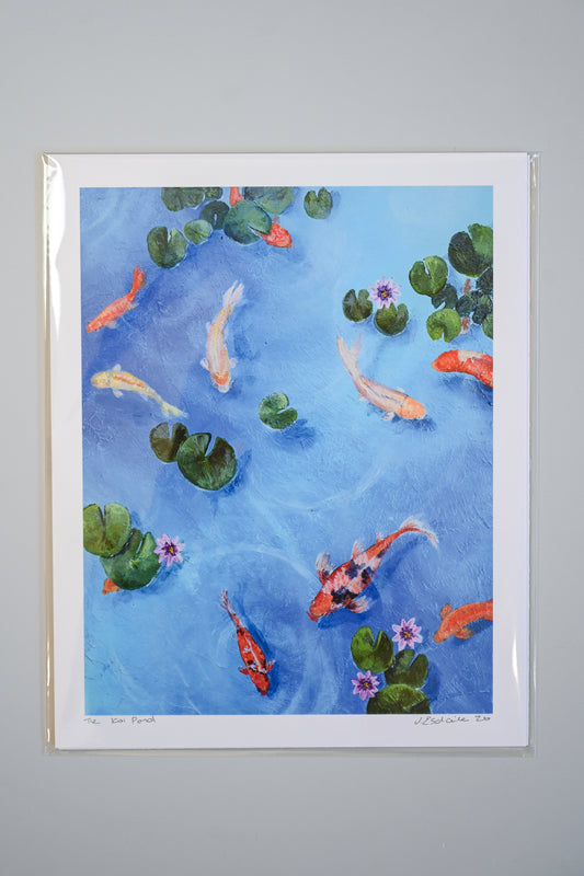 The Koi Pound Print by Julia Esdaile 8x10