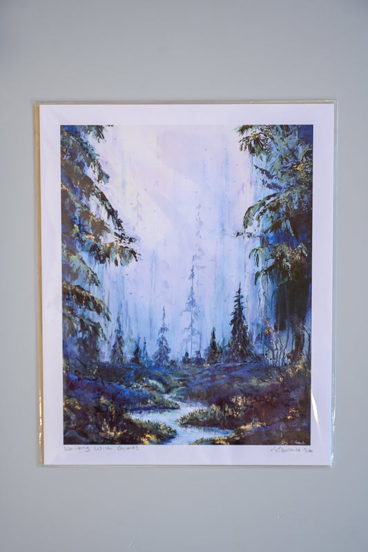 Walking with Giants Print by Julia Esdaile