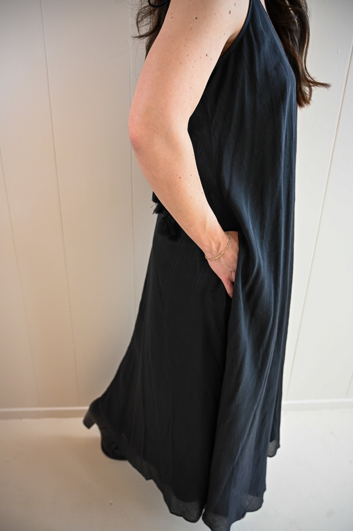 Laurie Tassel Strap Midi Dress