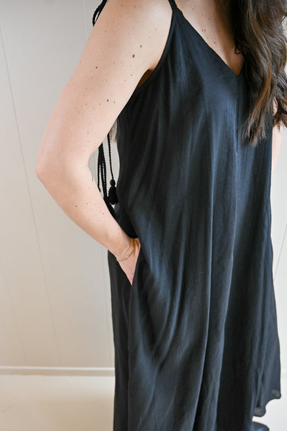 Laurie Tassel Strap Midi Dress