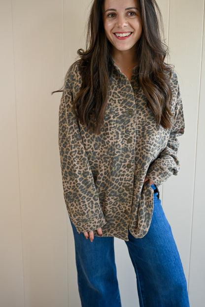 Beacon Knit Jacket - Lepoard