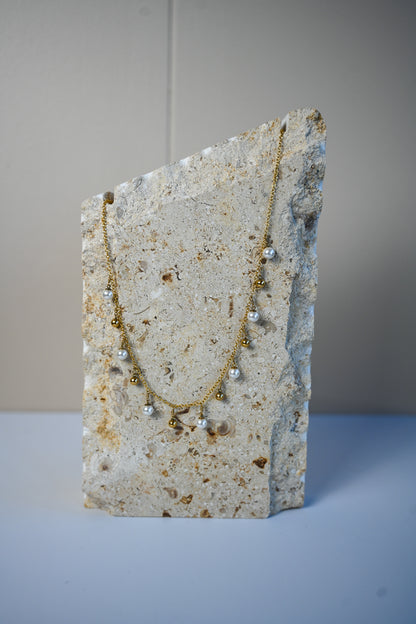 Salted Stones Pearl Necklace