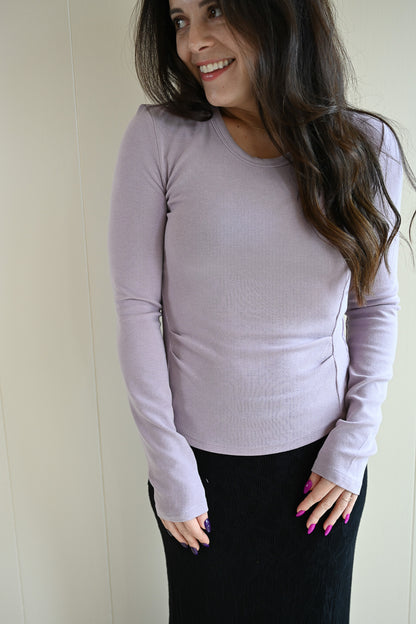 Melton Place Long Sleeve Top - Lilac