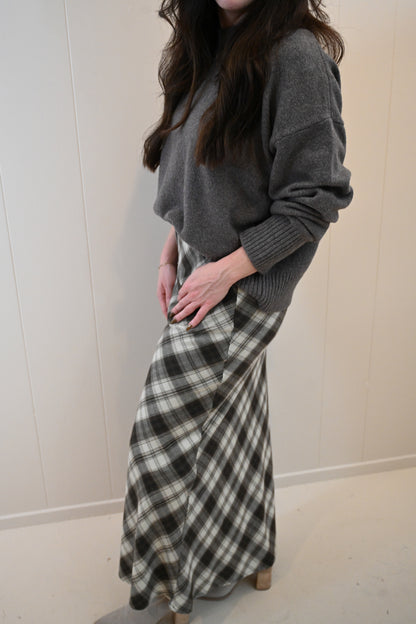 Grand Avenue Plaid Flannel Midi Skirt