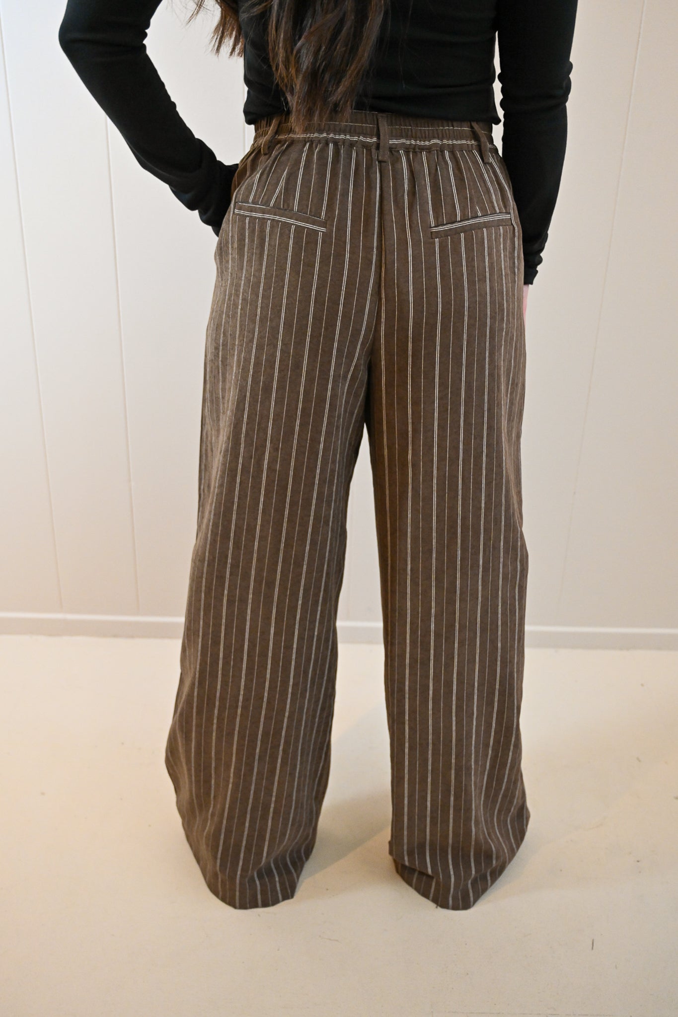 Presidio Pinstripe Wide Leg Pant