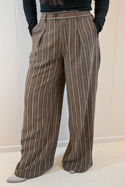 Presidio Pinstripe Wide Leg Pant