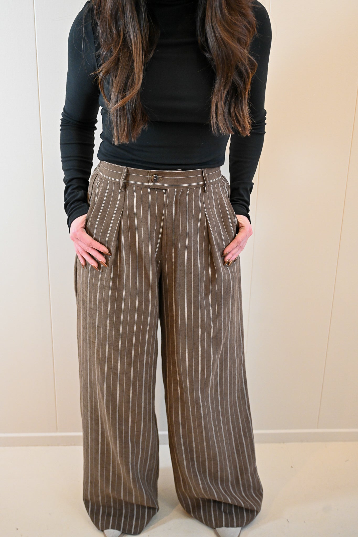 Presidio Pinstripe Wide Leg Pant