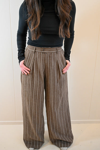 Presidio Pinstripe Wide Leg Pant