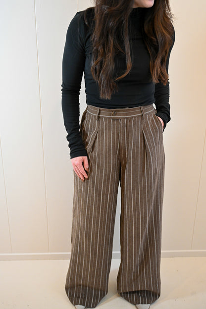 Presidio Pinstripe Wide Leg Pant